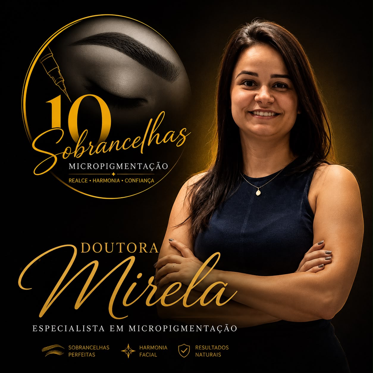 Dra. Mirela Areias, especialista em micropigmentação de sobrancelhas